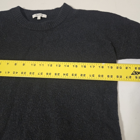 MADEWELL  Women’s Black Bell Sleeve Blouse Top Wool Blend XS - Picture 4 of 6